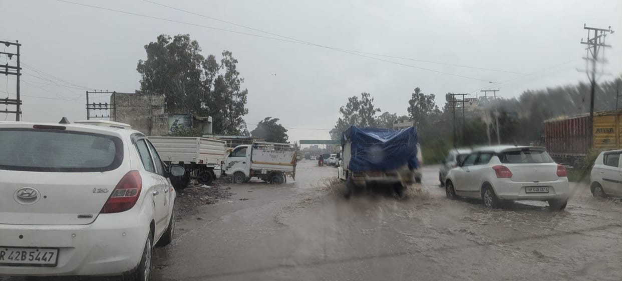 Rain fell across the district, BBN 

Water filled on approach roads