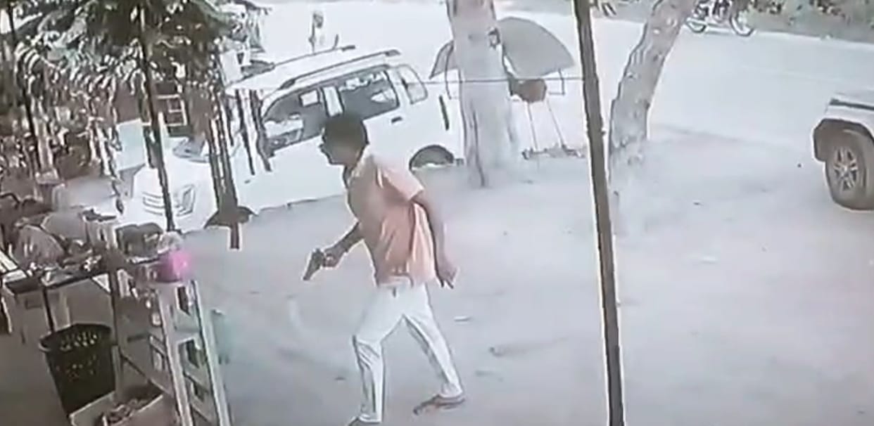 CCTV footage of the shooting surfaced, if the shopkeeper did not hit the stool, he would have been shot in the head