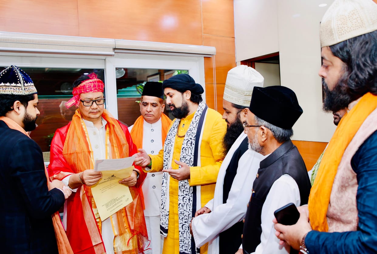 Ajmer: Sufi delegation met Minister Kiren Rijiju regarding Sufi corridor and heritage development in India