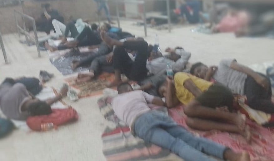 Did not find shelter, wandered all night, candidates slept at the station