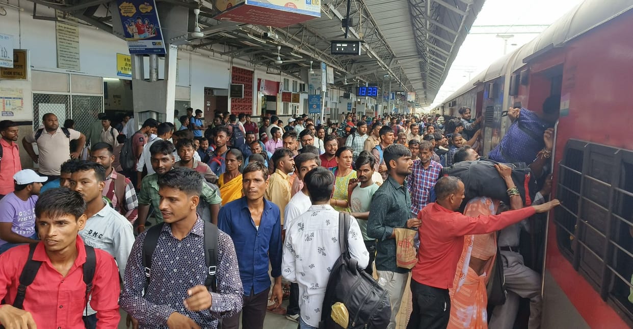 Pushing for the train, windows made way for it