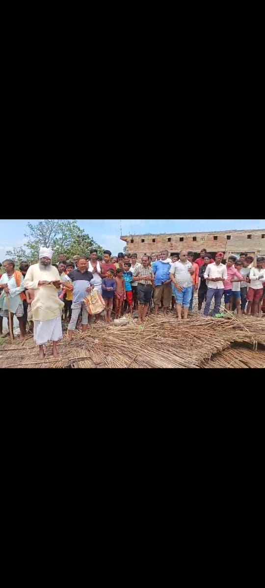 Villagers performed prayers to stop deforestation