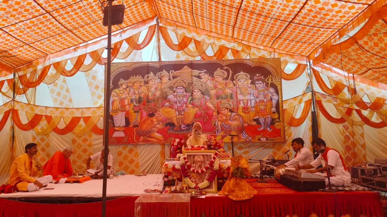 Beautiful tableau of Lord Shankar's marriage