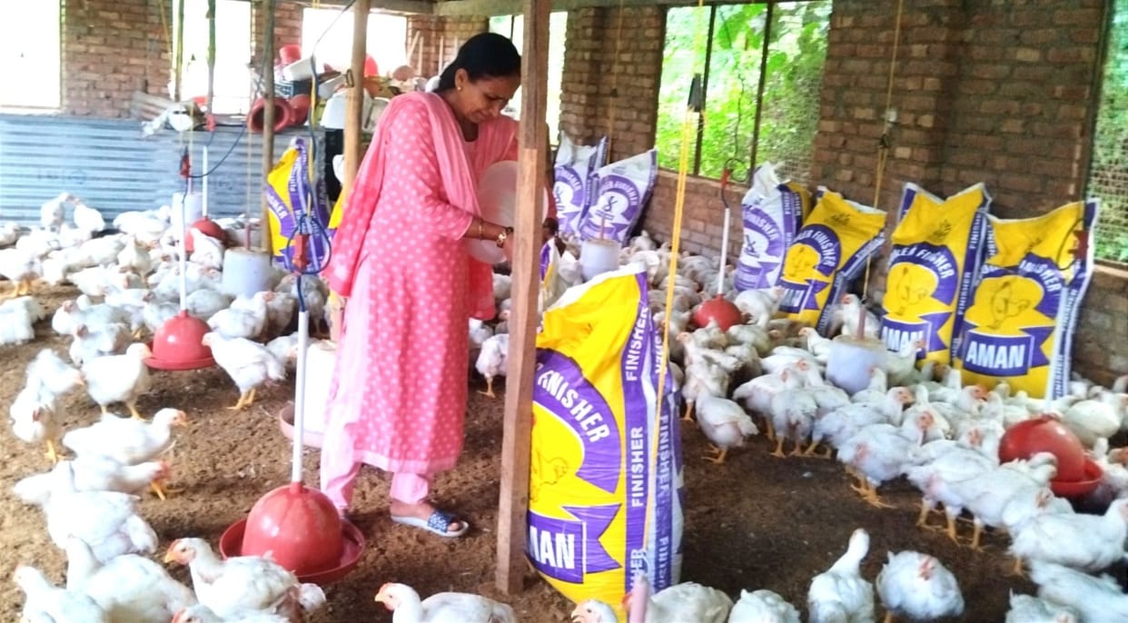 Hema Kumari chose the path of self-employment through Him Poultry Farming Scheme.