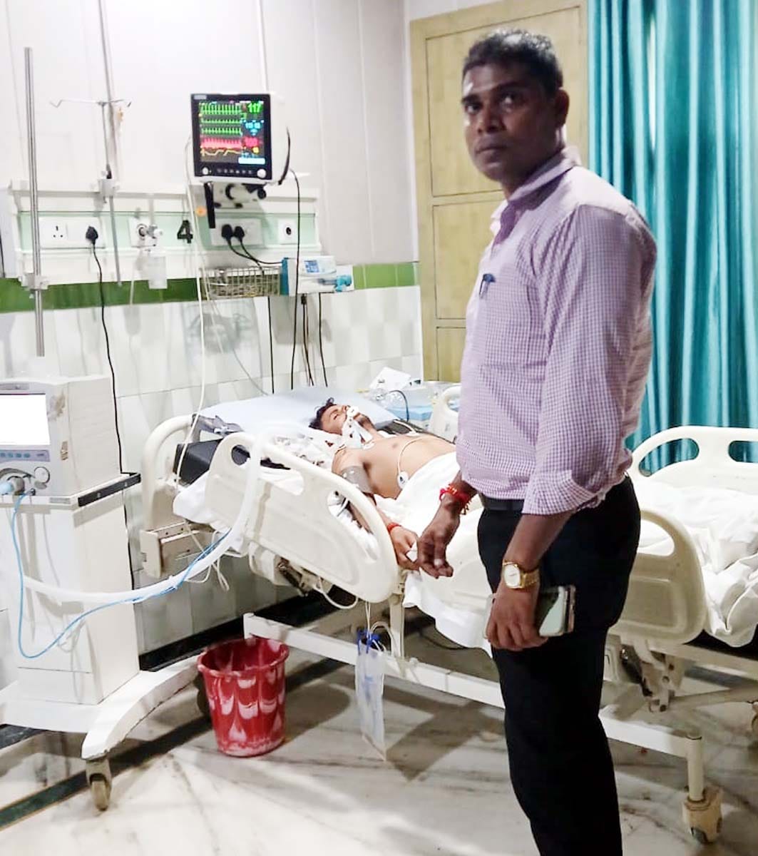 Lakhwinder's condition is critical, breathing with the help of ventilator