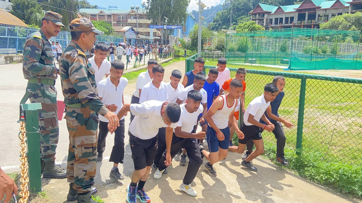 110 first year students appeared in NCC Army Wing Trial.