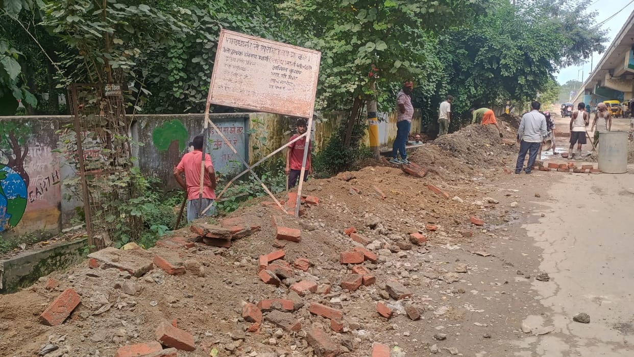 Construction of demolished drains begins afresh