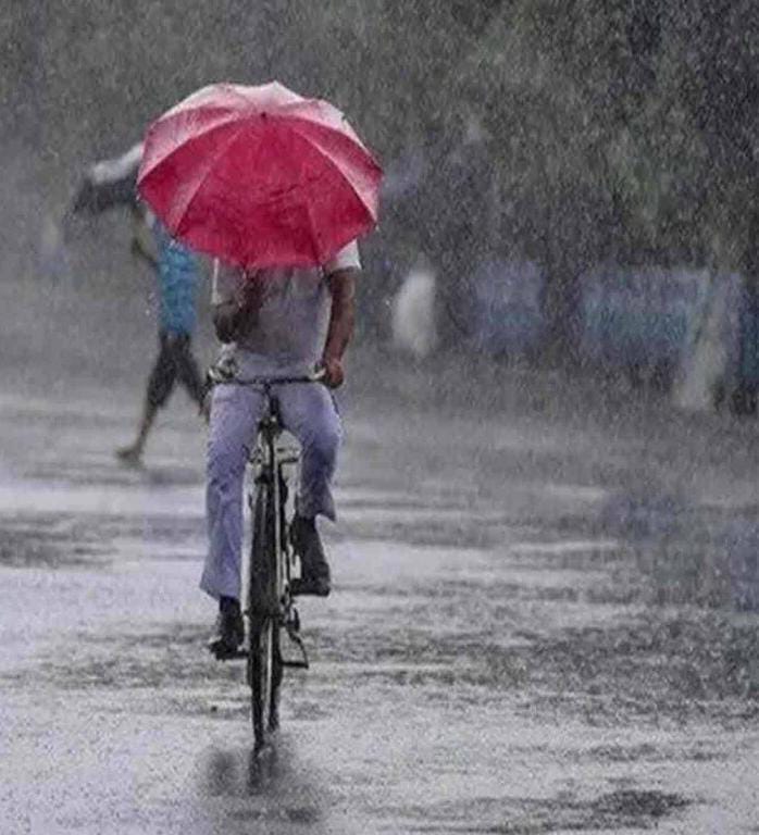 Intermittent rain provided relief from the heat