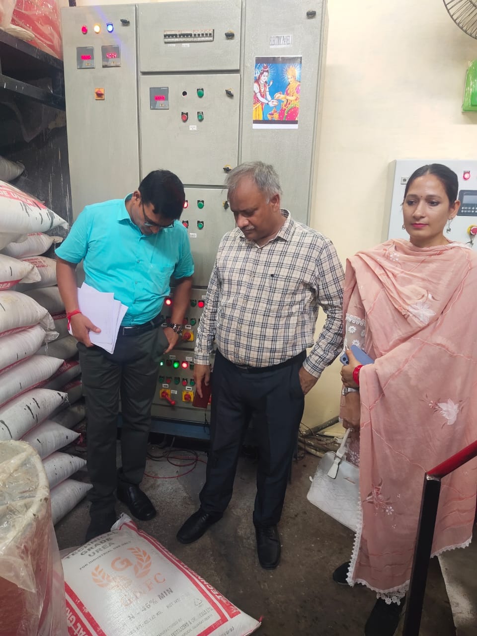 The team raided the factories to stop the use of urea