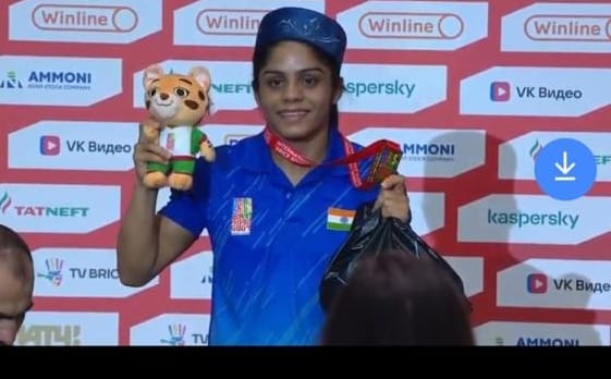 Villagers welcomed boxer Anamika