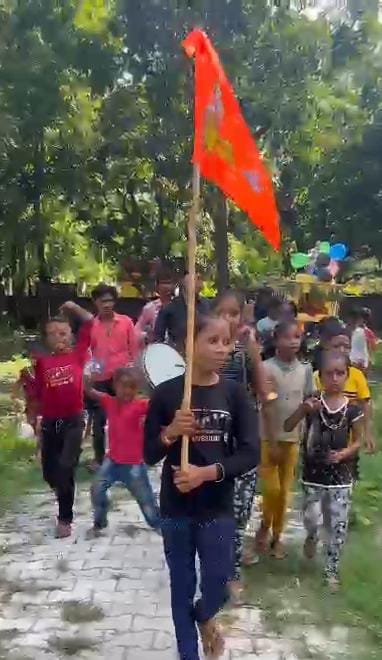 Jhandi Yatra taken out in Chatiya