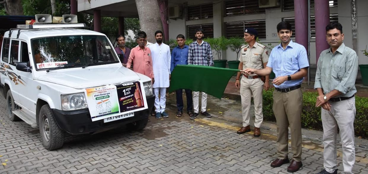 Voter awareness vehicle flagged off