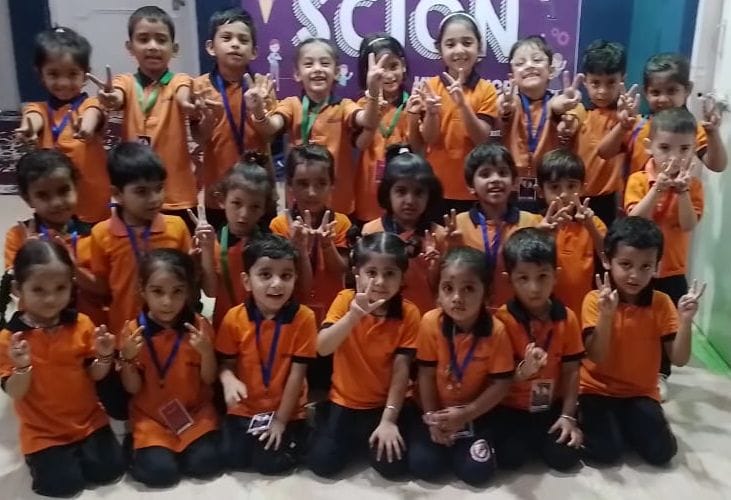 Ekansh of Pre Nursery tops in frog race and Nimrat in race.