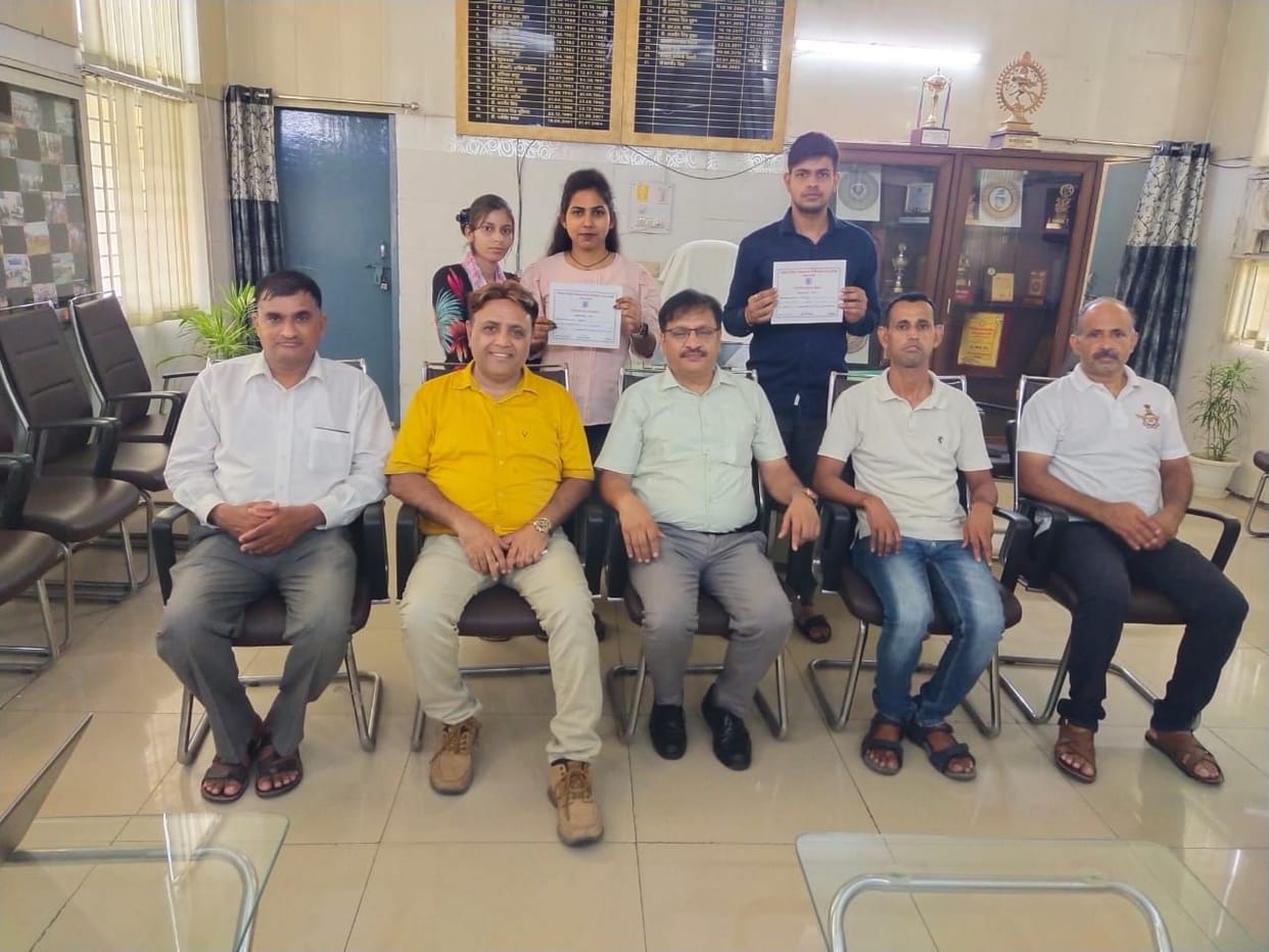 Anjali stood first in the poster competition held in the college.