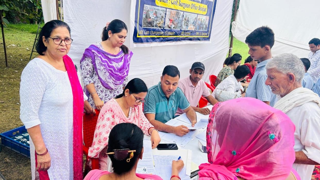 62 disabled children of Sonipat section got tested in the camp.