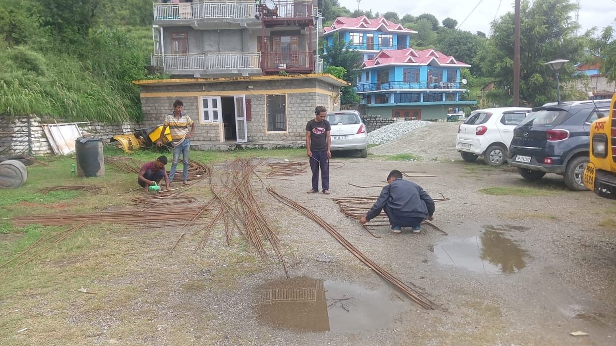 Drain construction work started in Nithar Bazaar, Kullu, Ani