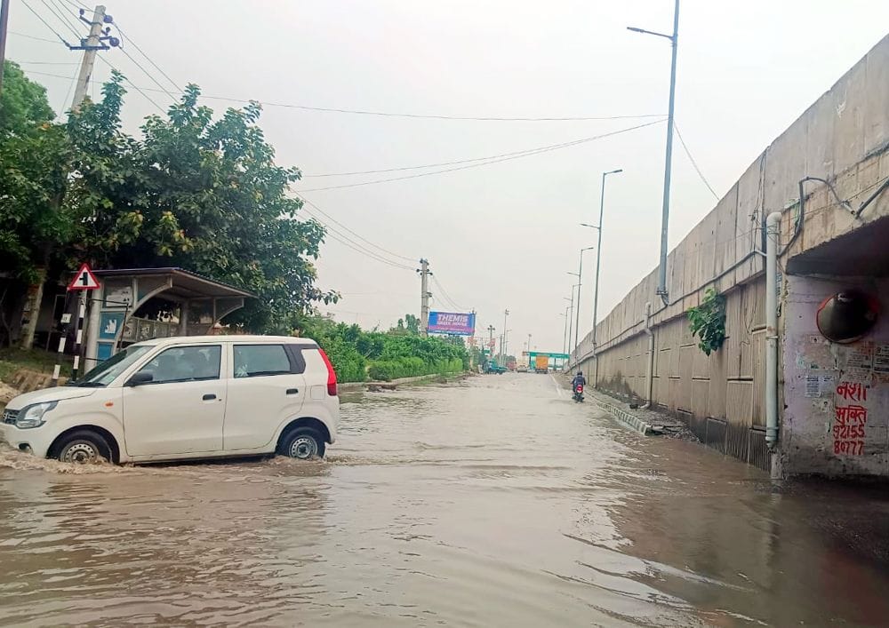 Waterlogging increased the problem due to 35.5 mm rain
