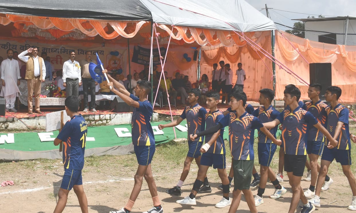 With Marchpast at Bhumati School 

Block level sports competition begins