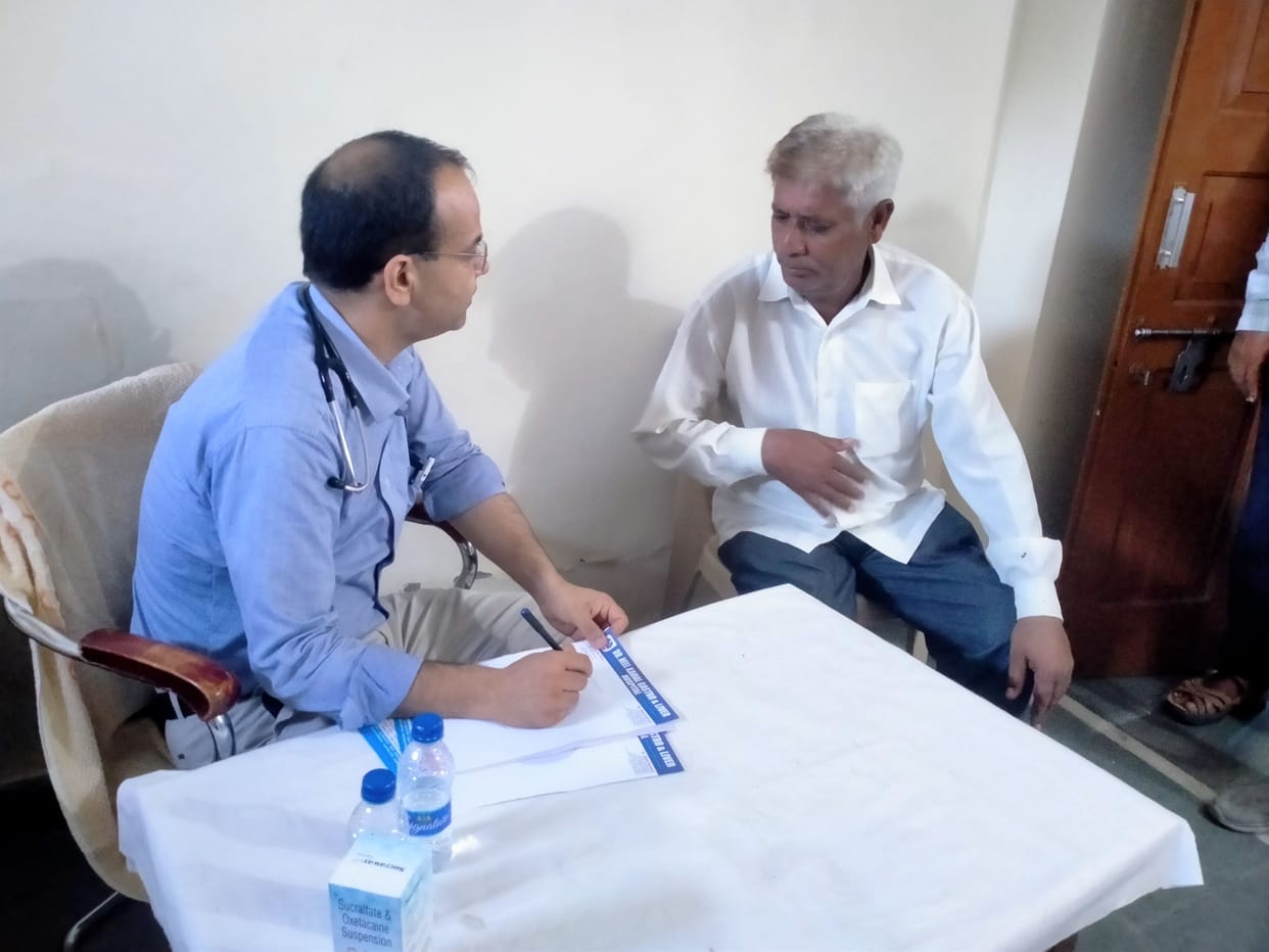 Health of patients checked in Yadav Dharamshala