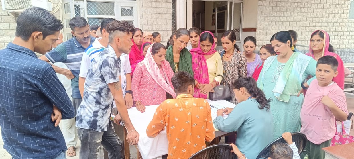 Health of 336 people checked in Ayushman Health Camp, two showed symptoms of TB