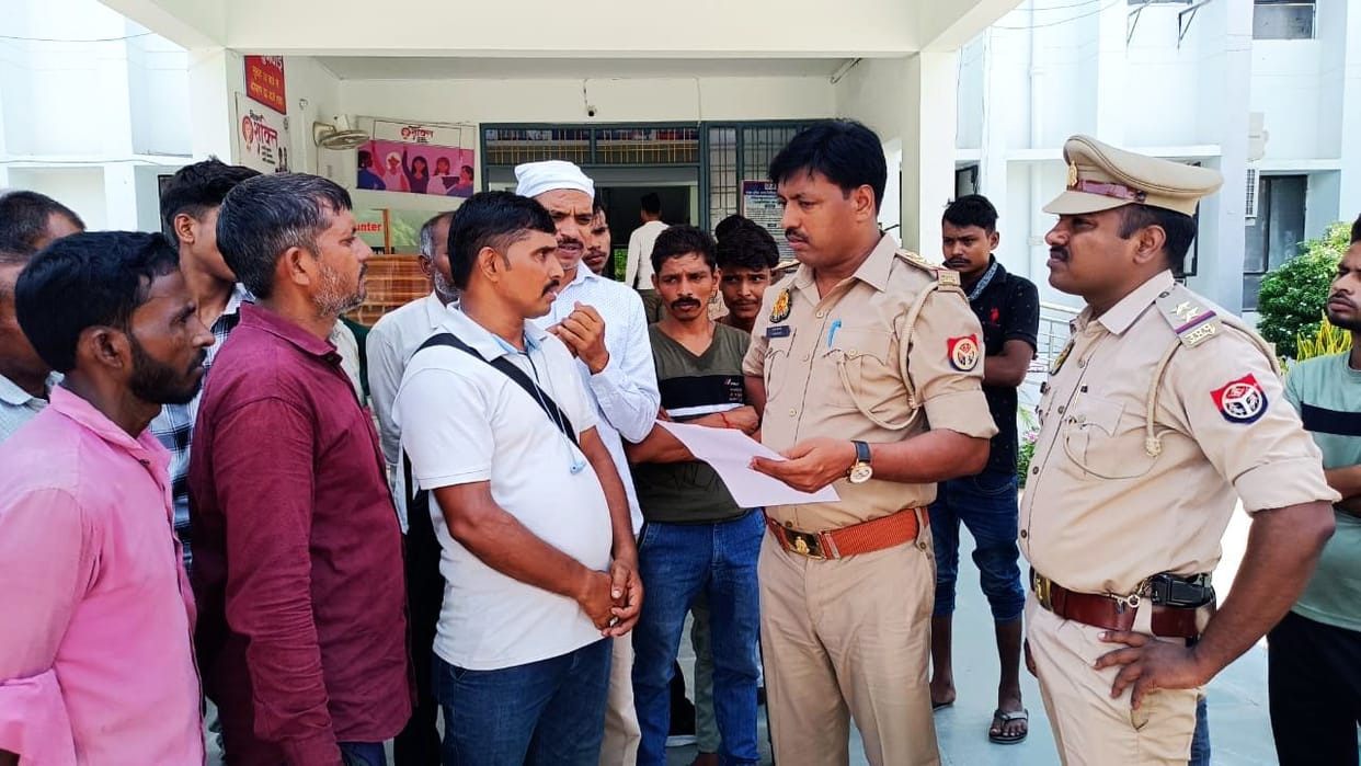 Villagers of Dorma village surrounded SP office in support of village head