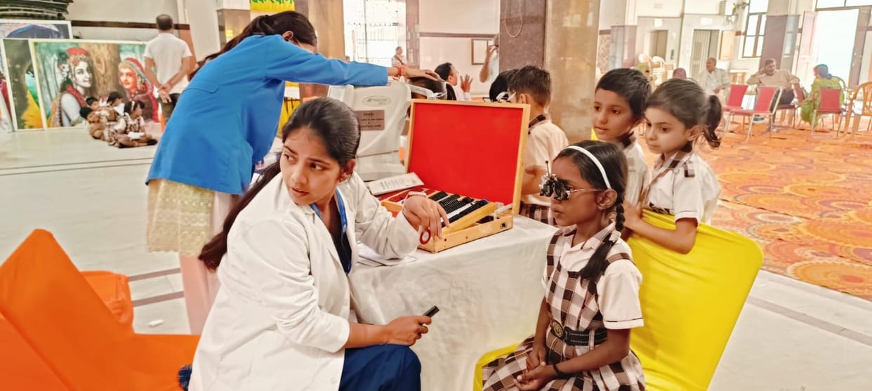 150 people got their eyes examined in the camp, 10 were found to have cataract
