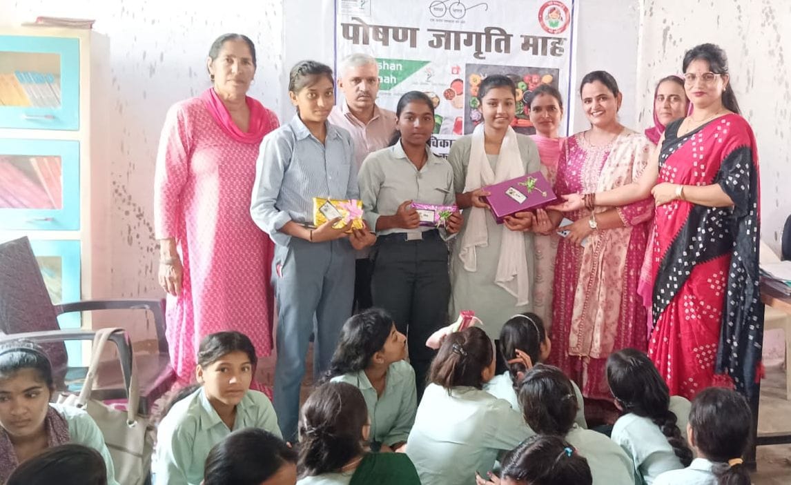 Himani stood first in poster making competition