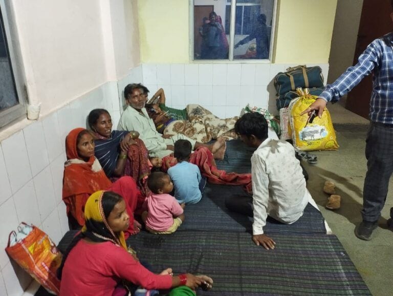 Passengers spent the night in night shelter and wedding procession house.