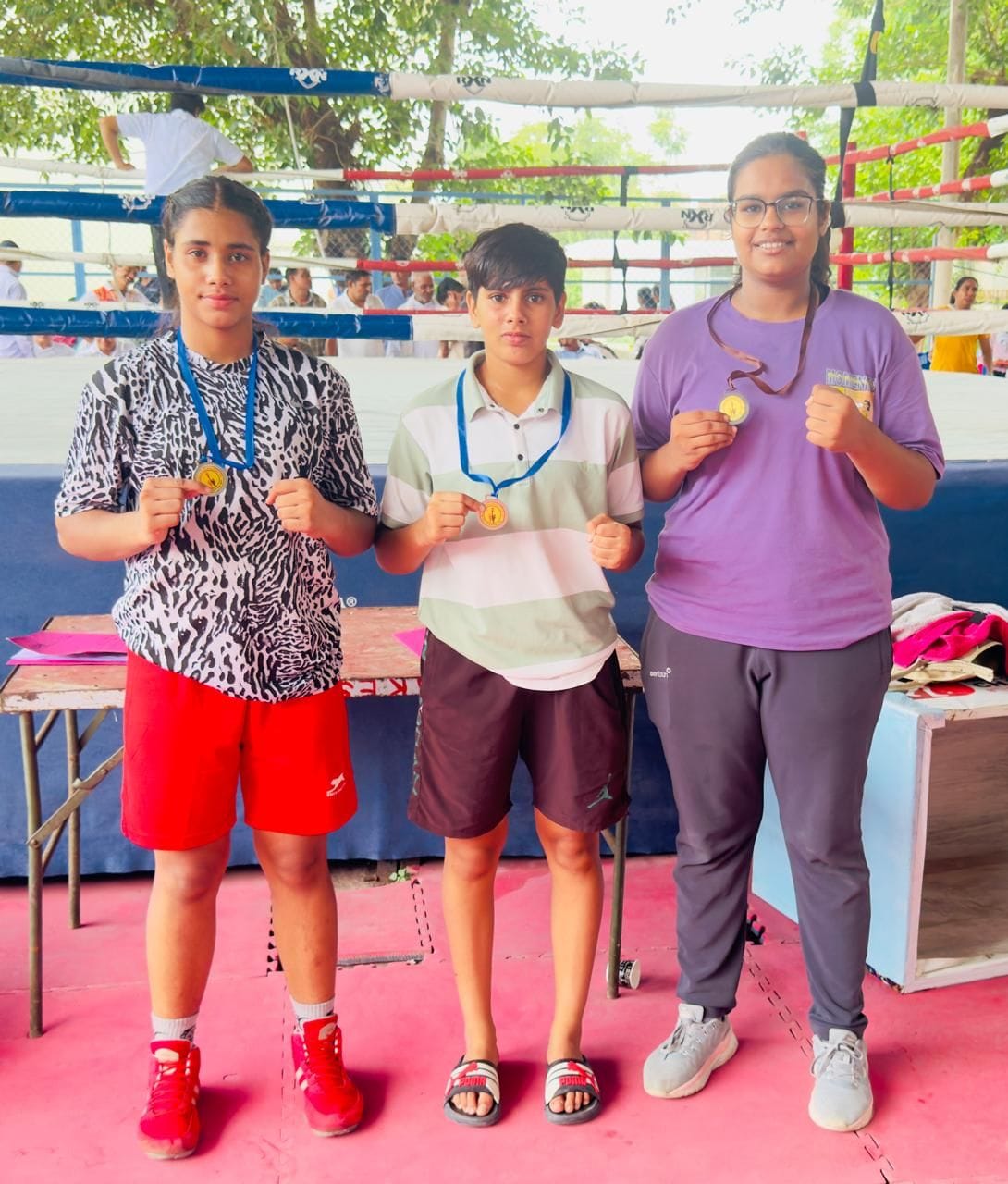 Won medals in state level boxing competition