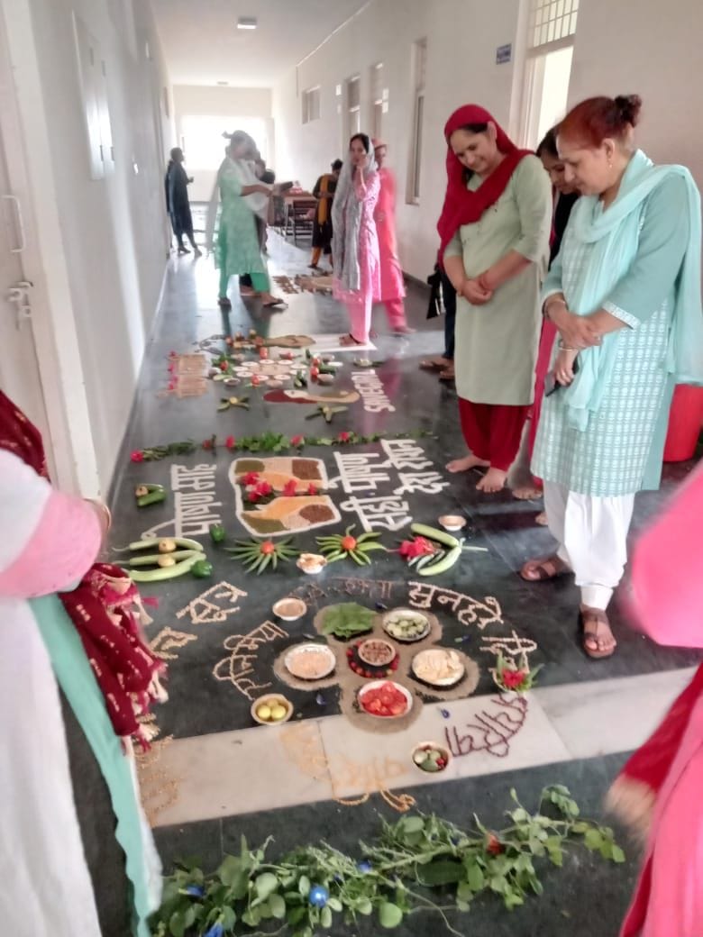 Annu Bala and Sunita first in Rangoli competition