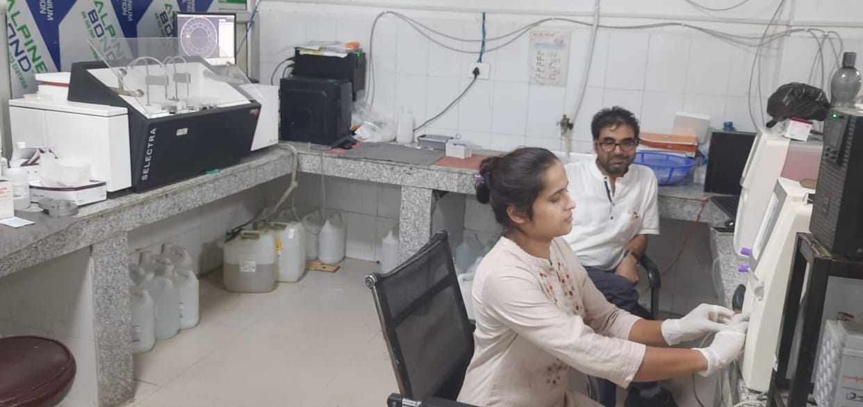 30 tests including liver tests stopped due to machine breakdown