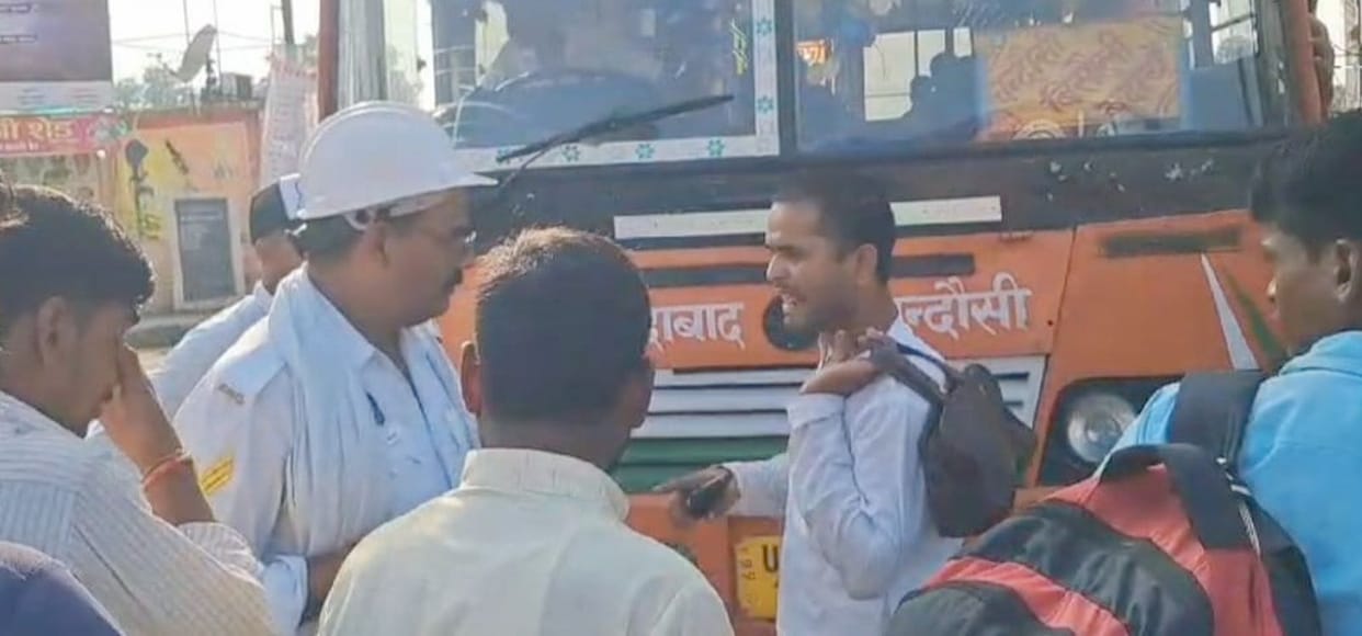 Clash between roadways operator and traffic police, video goes viral