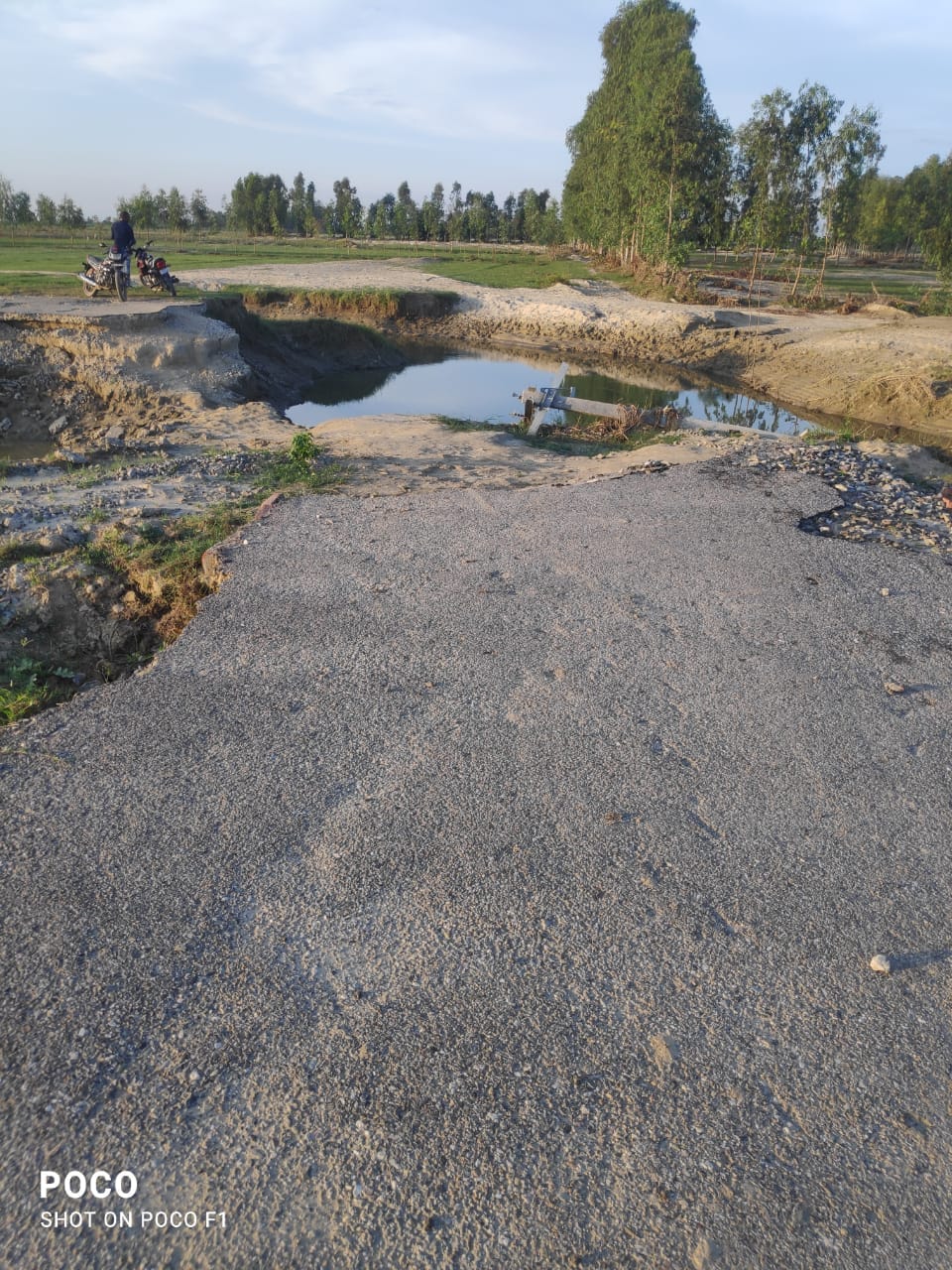 Flood has ruined everything...traffic has been halted on this 10 km long road for two months