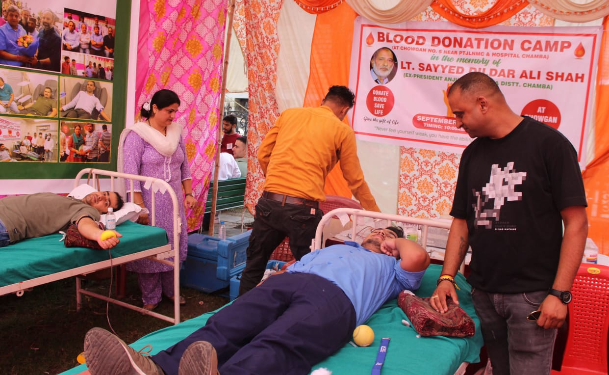 120 units of blood collected in the camp