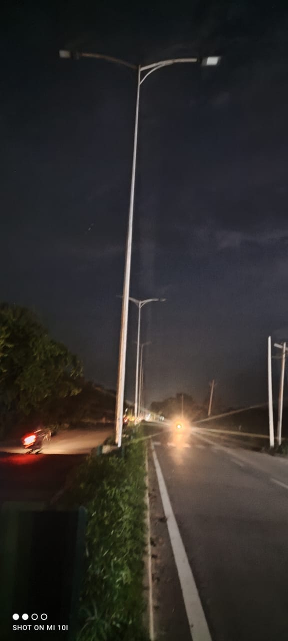 Most of the street lights damaged due to short circuit in underground cable