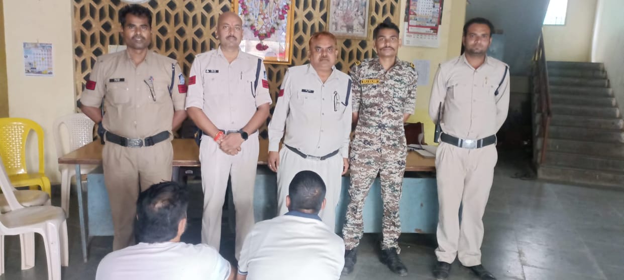 Police arrested two accused who assaulted a bus helper at the interstate bus stand and sent them to jail.