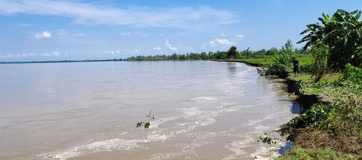 Farmers becoming landless due to erosion of Saryu River