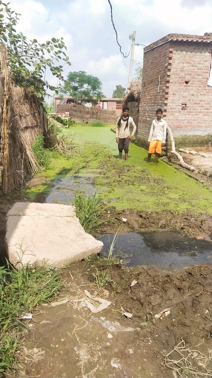 It became difficult for the villagers to pass through the dilapidated road