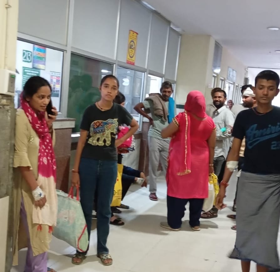 Medical wards in the hospital are full, patients are upset due to non-availability of beds