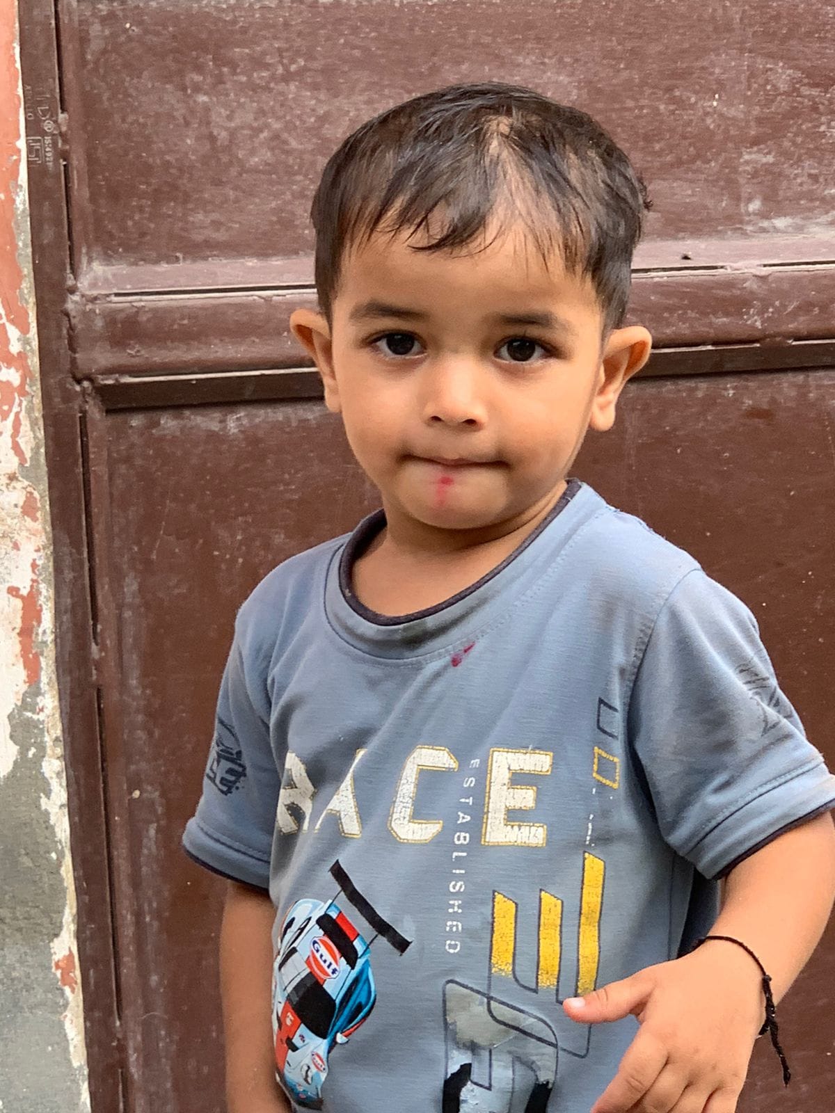 Unknown vehicle crushed innocent child