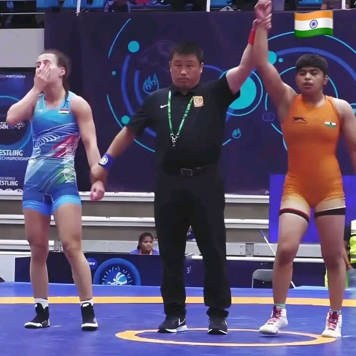 Neha won bronze medal in Junior World Wrestling Competition