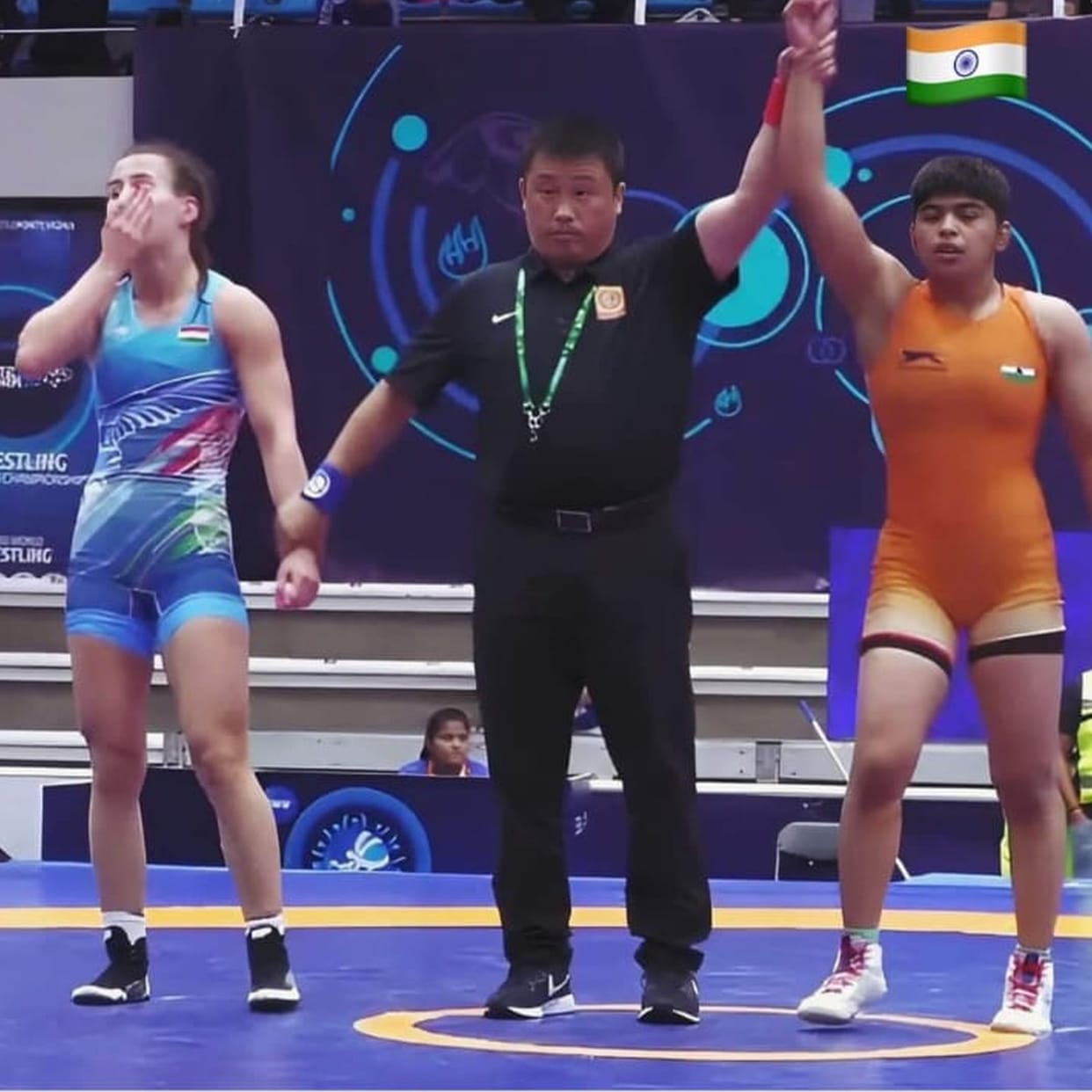 neha won bronge in wrestling in spain