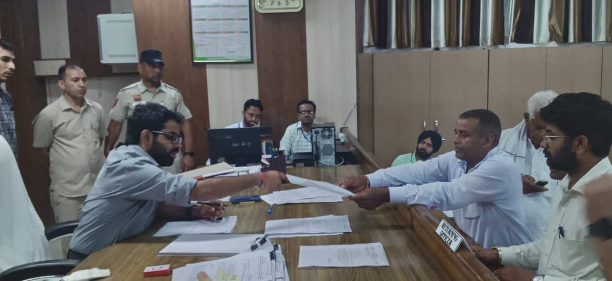 A candidate filed nomination in Raniya on the third day in the district