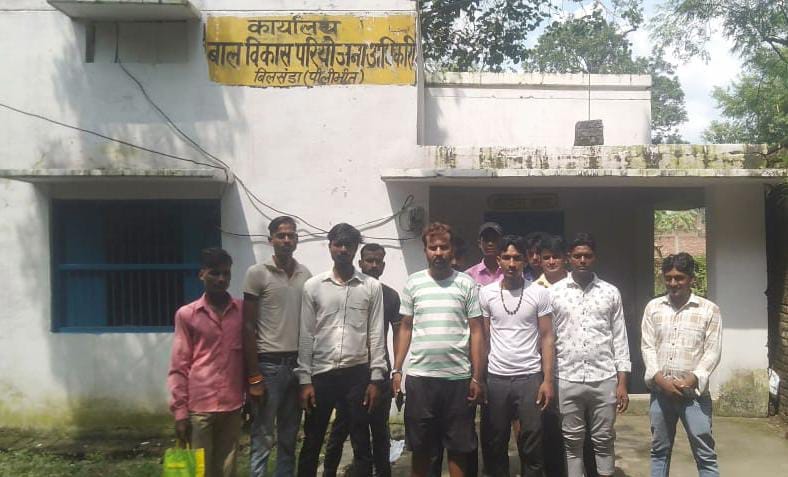 Villagers protested against non-distribution of nutritious food