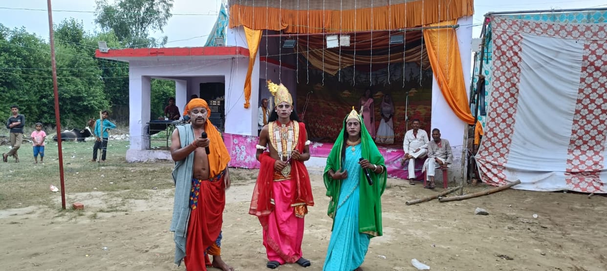 On the seventh day, the childhood plays of Krishna were staged