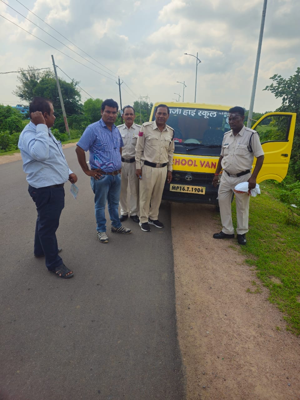 intensive checking of school vehicles was done in Chhatarpur