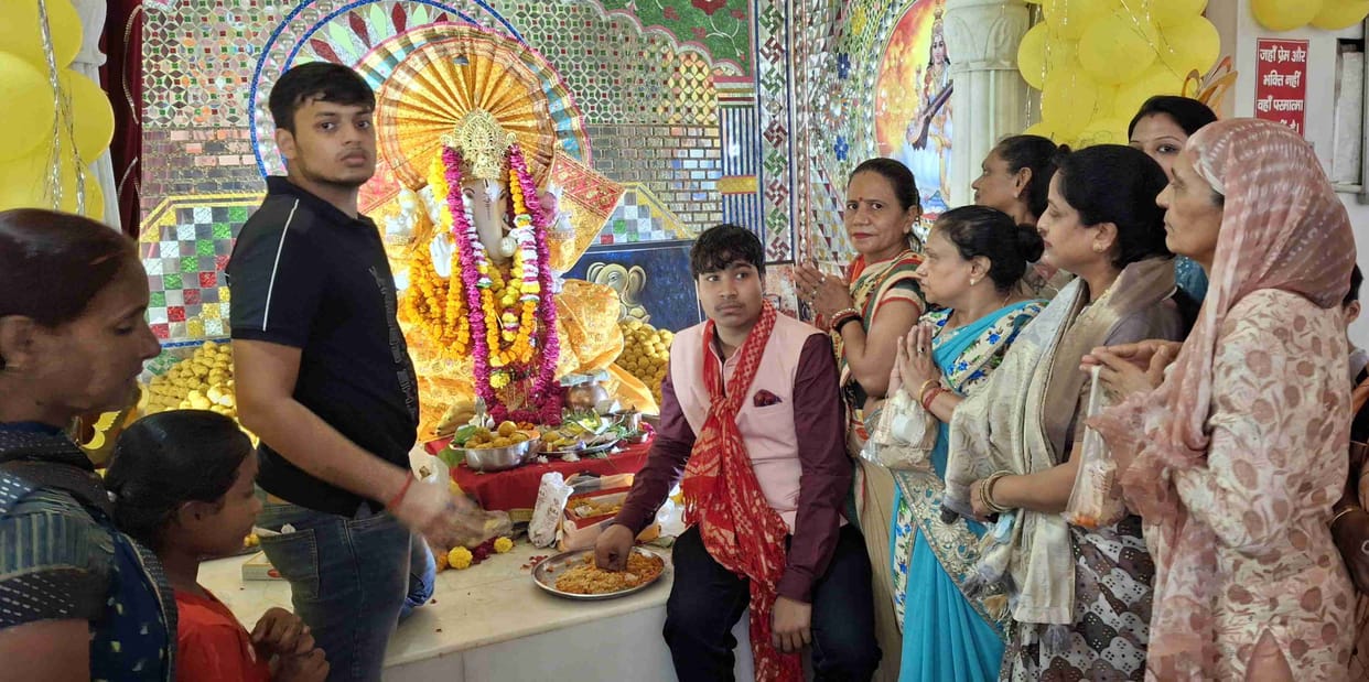 Chanting of Ganpati is echoing from homes to pandals