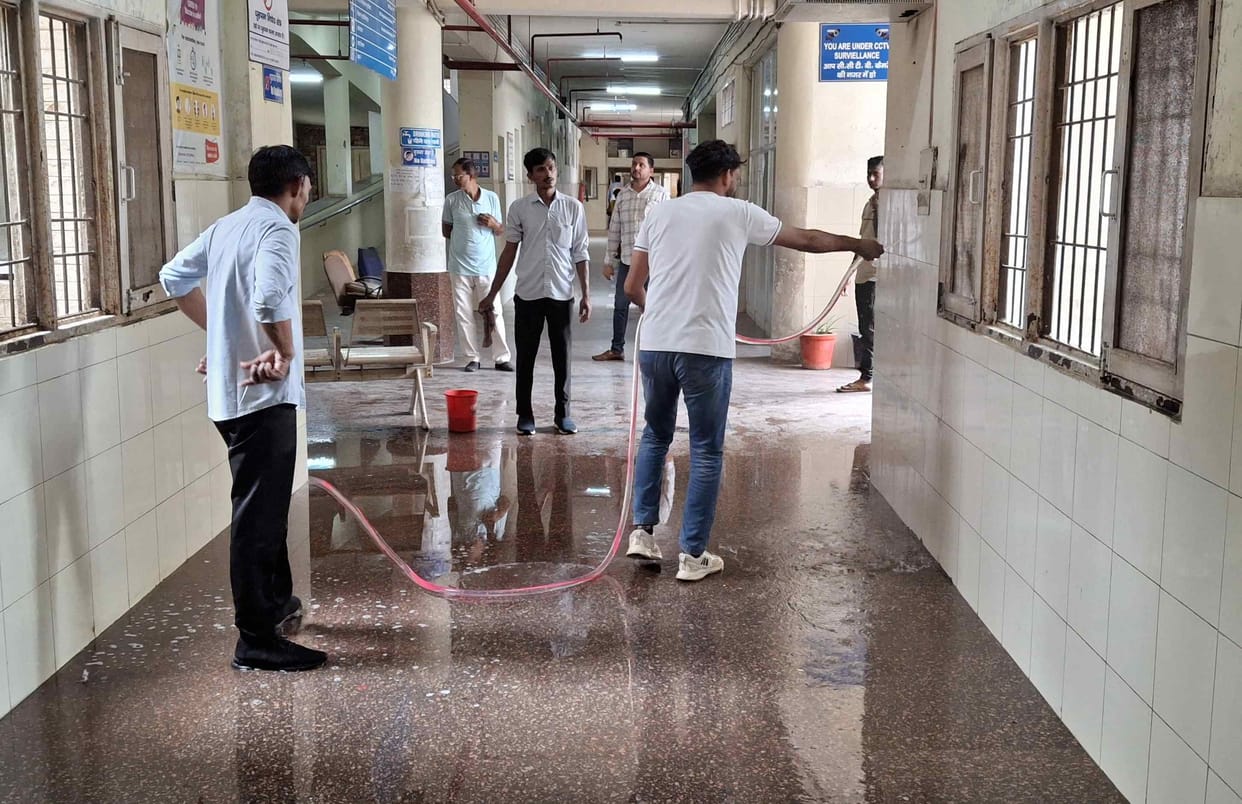 The health department team can inspect the hospital
