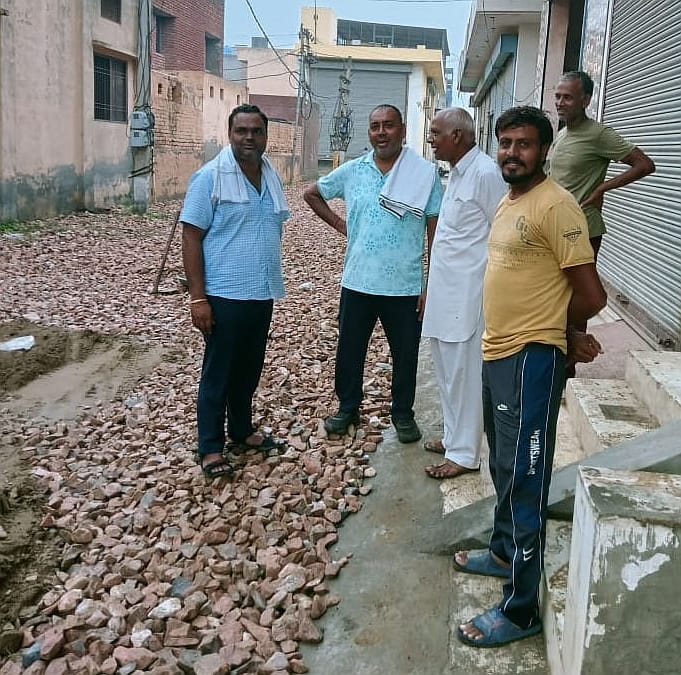 Construction of a street started in Ward 5, water used to fill up during rains