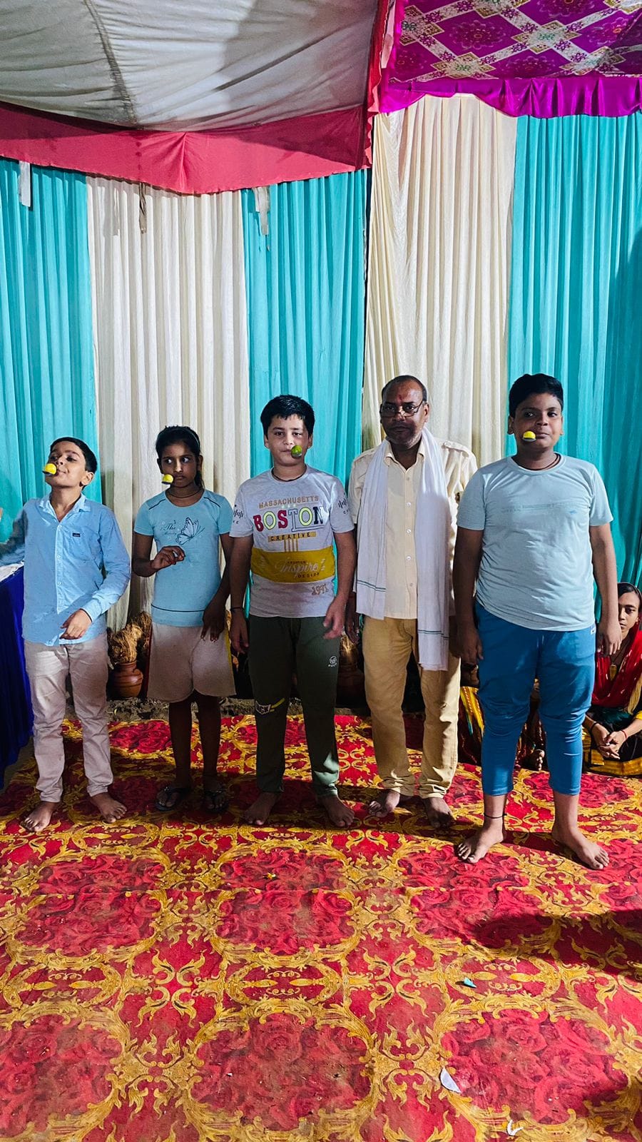 Ishaan in lemon spoon race and Mohit first in musical chair game.